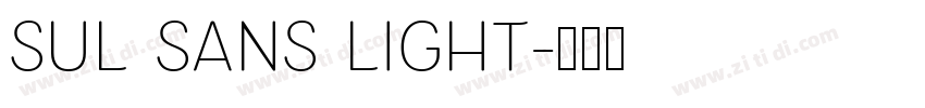 Sul Sans Light字体转换